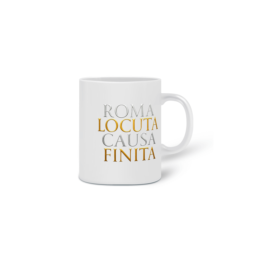 Nome do produto: Caneca Roma Locuta Causa Finita 