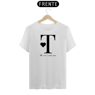 Nome do produto Camiseta Letra T -  Meu Viver é Minha Marca