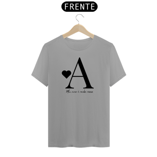 Nome do produto Camiseta Letra A - Meu Viver é Minha Marca