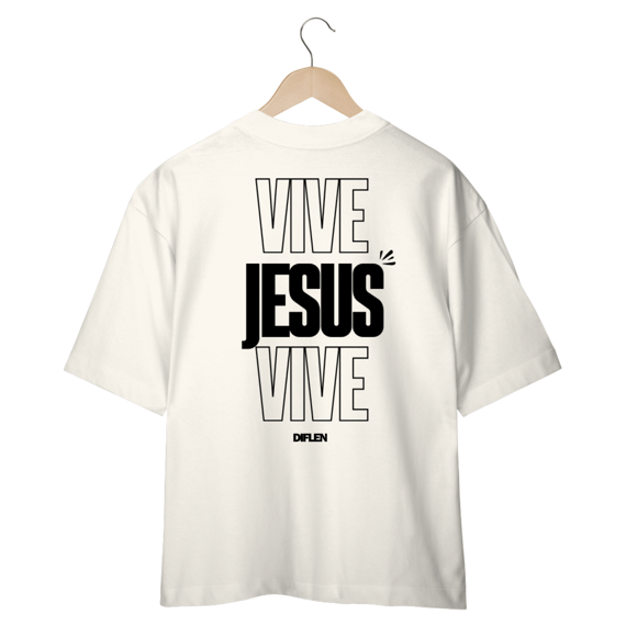Oversized Jesus Vive / logo Preta
