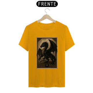 Nome do produto Camiseta Dragão Negro – Estilo Carta RPG