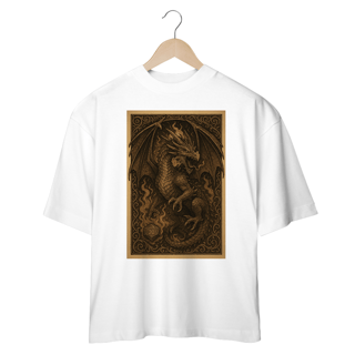 Camiseta Oversized Dragão Clássico – Estilo Carta RPG