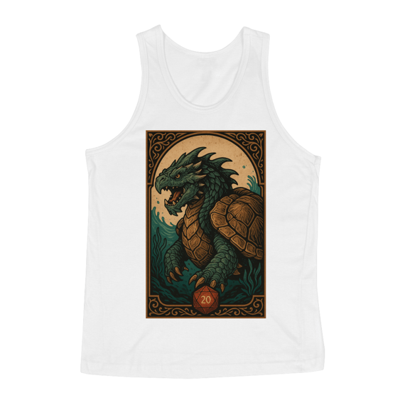 Camiseta Regata Dragão Anfíbio - Estilo Carta RPG
