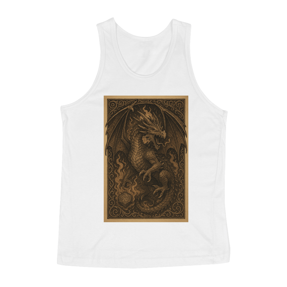 Camiseta Regata Dragão Clássico – Estilo Carta RPG