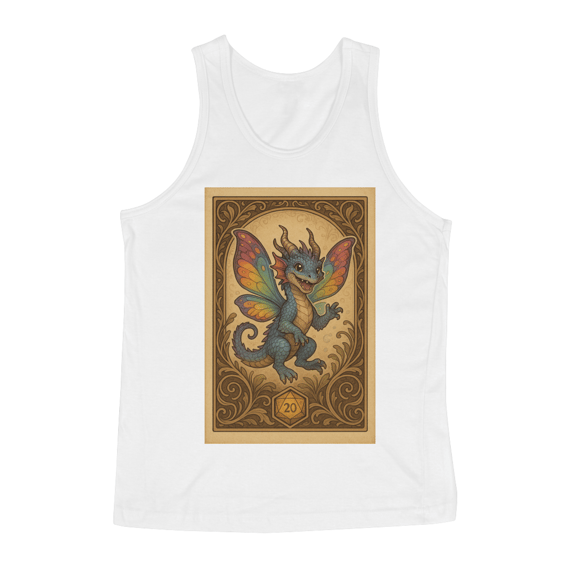Camiseta Regata Dragão Fada – Estilo Carta RPG