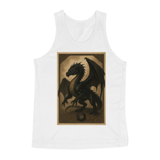 Camiseta Regata Dragão Negro – Estilo Carta RPG