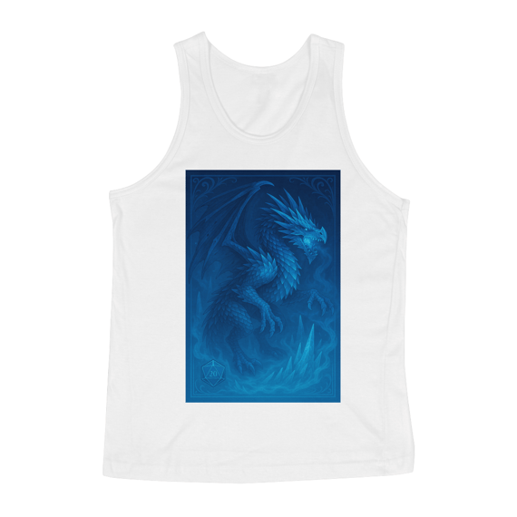 Camiseta Regata Dragão de Gelo – Estilo Carta RPG