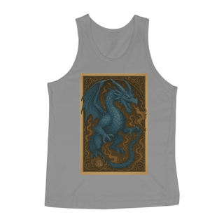 Nome do produto Camiseta Regata Dragão Azul Elemental – Estilo Carta RPG