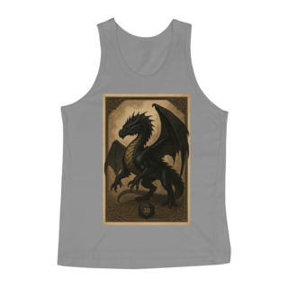 Nome do produto Camiseta Regata Dragão Negro – Estilo Carta RPG