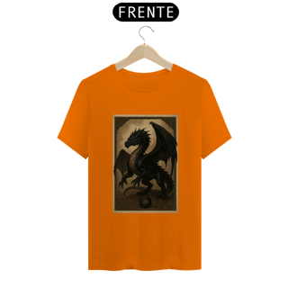 Nome do produto Camiseta Dragão Negro – Estilo Carta RPG