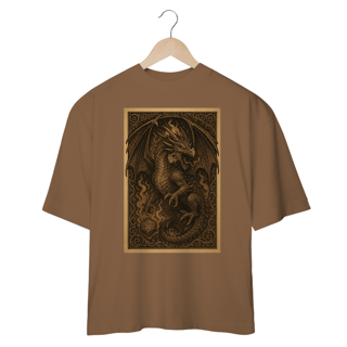 Nome do produto Camiseta Oversized Dragão Clássico – Estilo Carta RPG