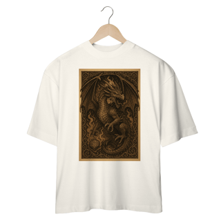Nome do produto Camiseta Oversized Dragão Clássico – Estilo Carta RPG