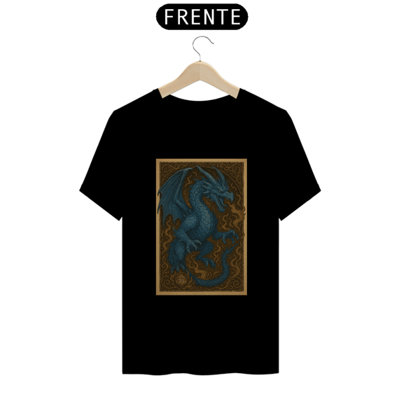 Camiseta Dragão Azul Elemental – Estilo Carta RPG