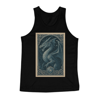 Nome do produto Camiseta Regata Dragão Estelar – Estilo Carta RPG