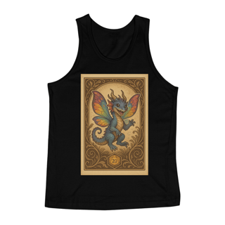 Nome do produto Camiseta Regata Dragão Fada – Estilo Carta RPG