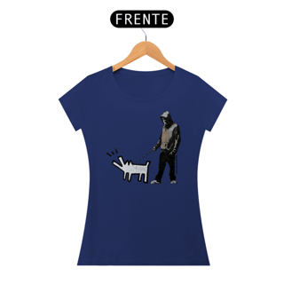 Nome do produto Haring dog - Banksy (Baby Look Pima)