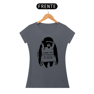 Nome do produto Laugh Now - Banksy (Baby Look Pima)