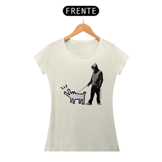 Nome do produto Haring dog - Banksy (Baby Look Pima)