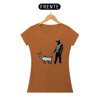 Nome do produto Haring dog - Banksy (Baby Look Pima)