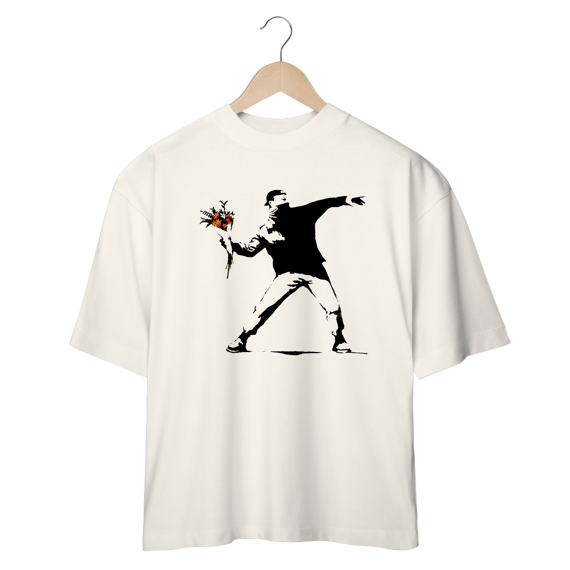 Flower Thrower- Banksy (Oversized)