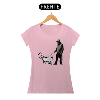 Nome do produto Haring dog - Banksy (Baby Look Pima)