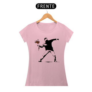Nome do produto Flower Thrower- Banksy (Baby Look Pima)