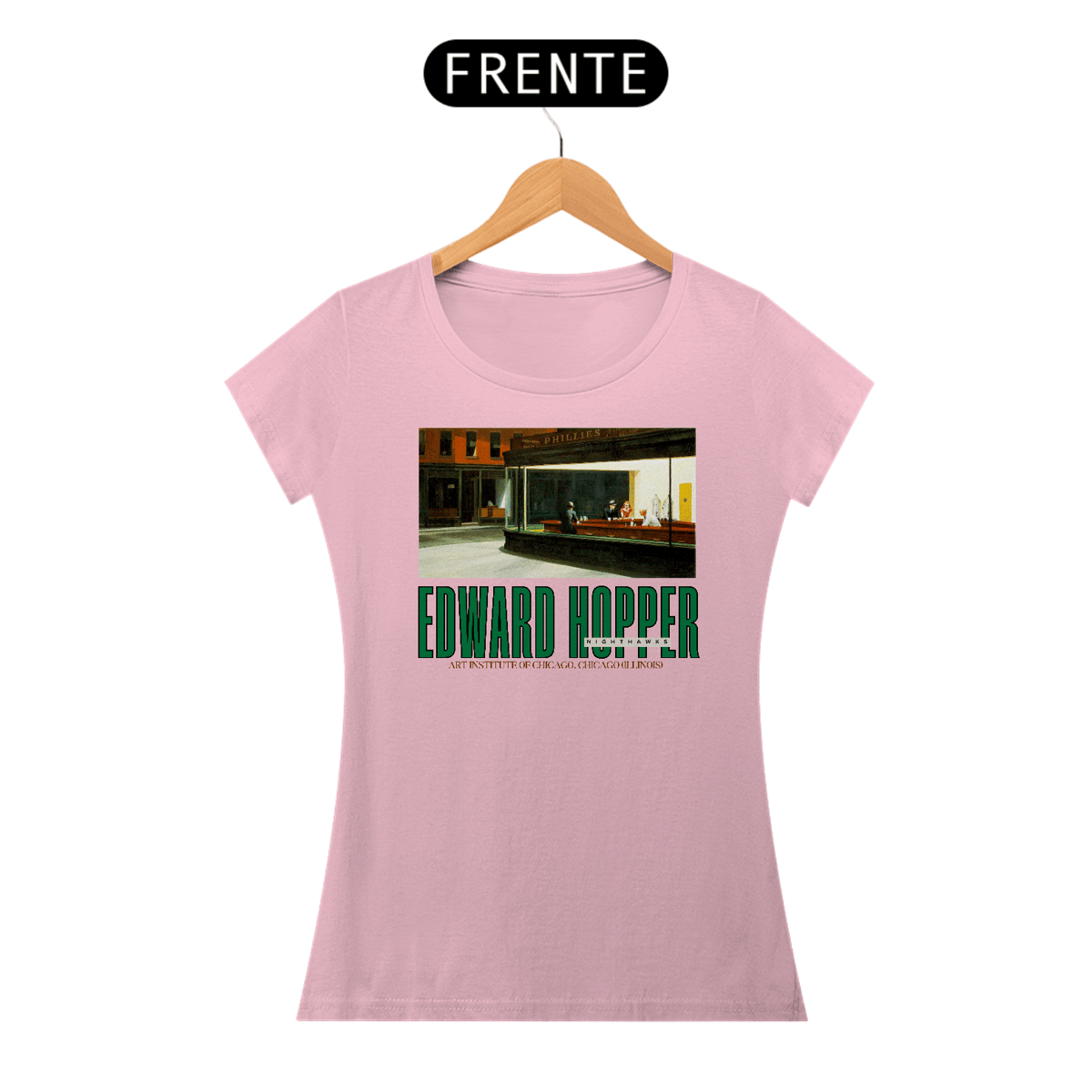 Nome do produto: Nighthawks - Edward Hopper (Baby Look Pima) 