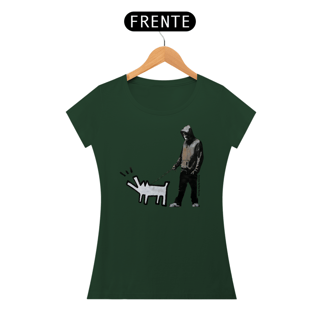 Nome do produto Haring dog - Banksy (Baby Look Pima)