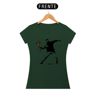 Nome do produto Flower Thrower- Banksy (Baby Look Pima)