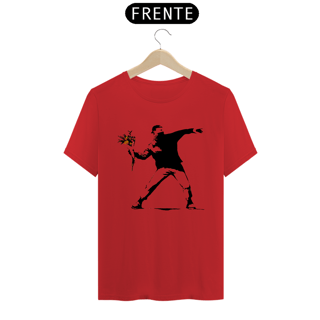 Nome do produto Flower Thrower- Banksy (T-Shirt Prime)