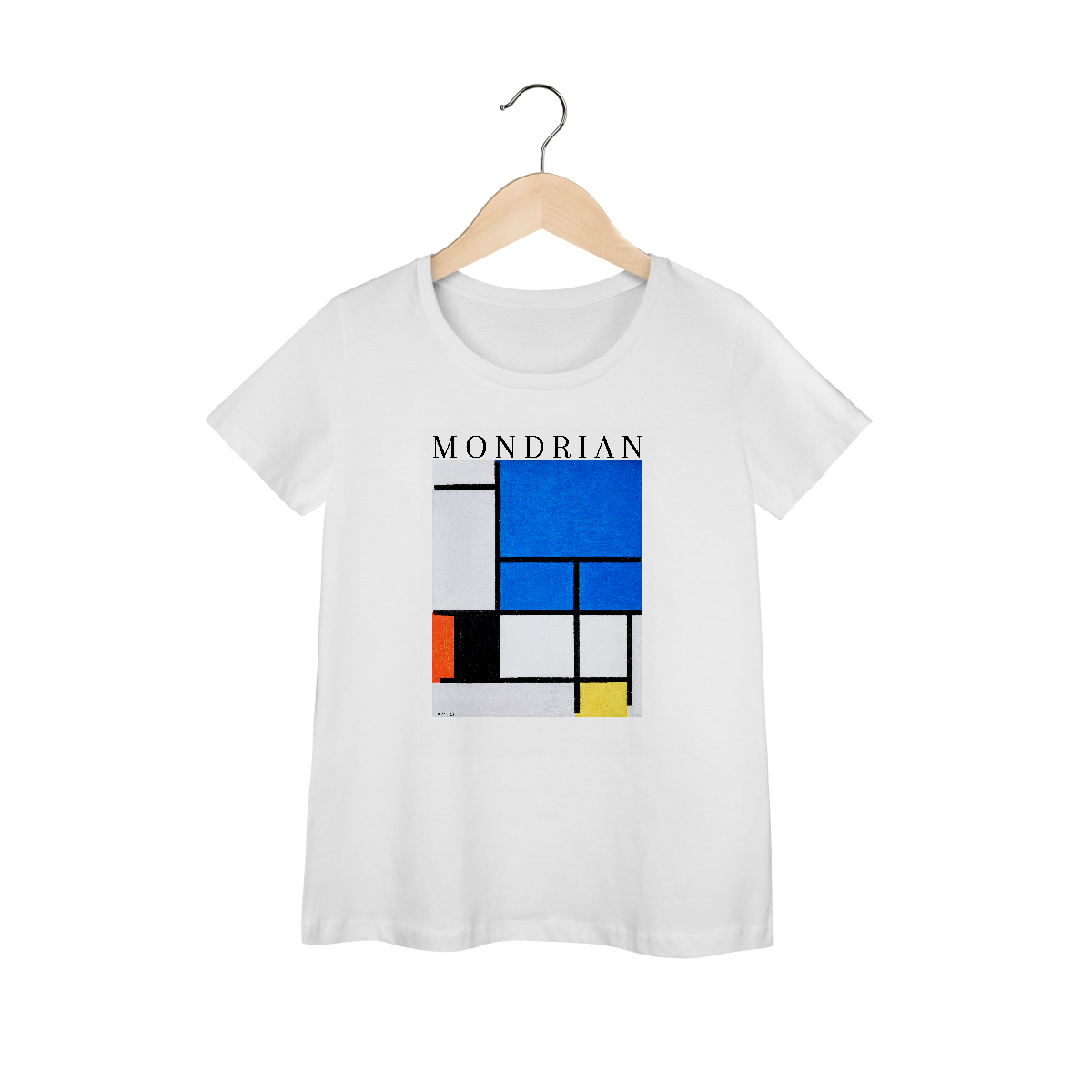 Nome do produto: MONDRIAN - Large Blue Plane (Baby Look PRIME)