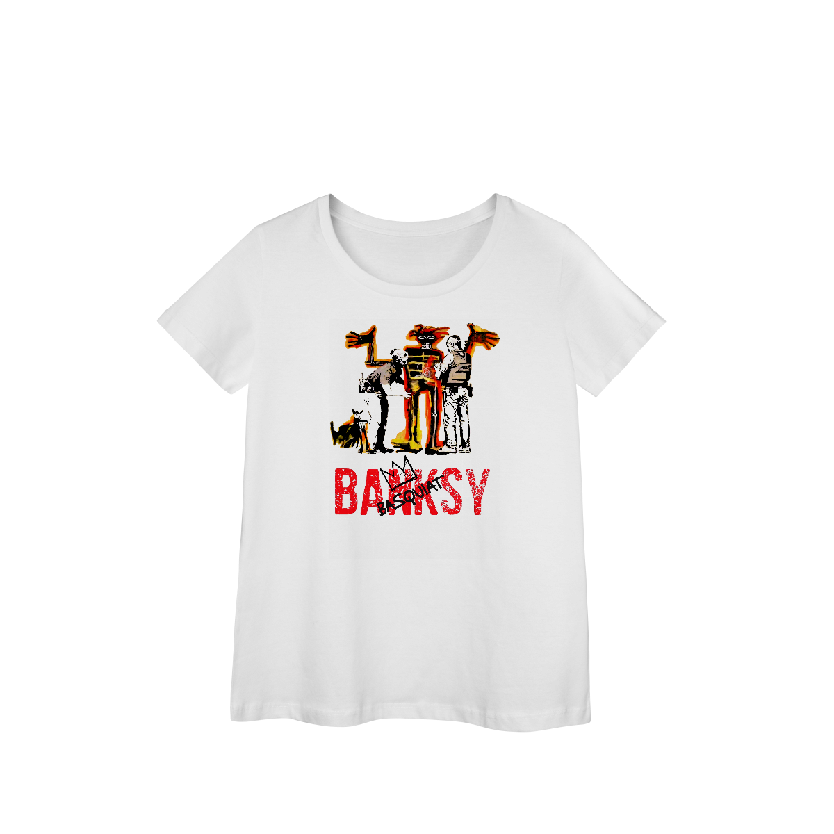 Nome do produto: Stop and Search - Banksy  (Baby Look PRIME)