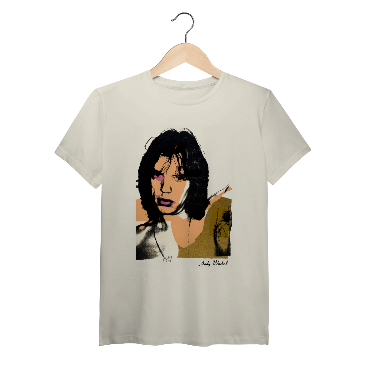 Nome do produto: Mick Jagger - Andy Warhol (Algodão Peruano)