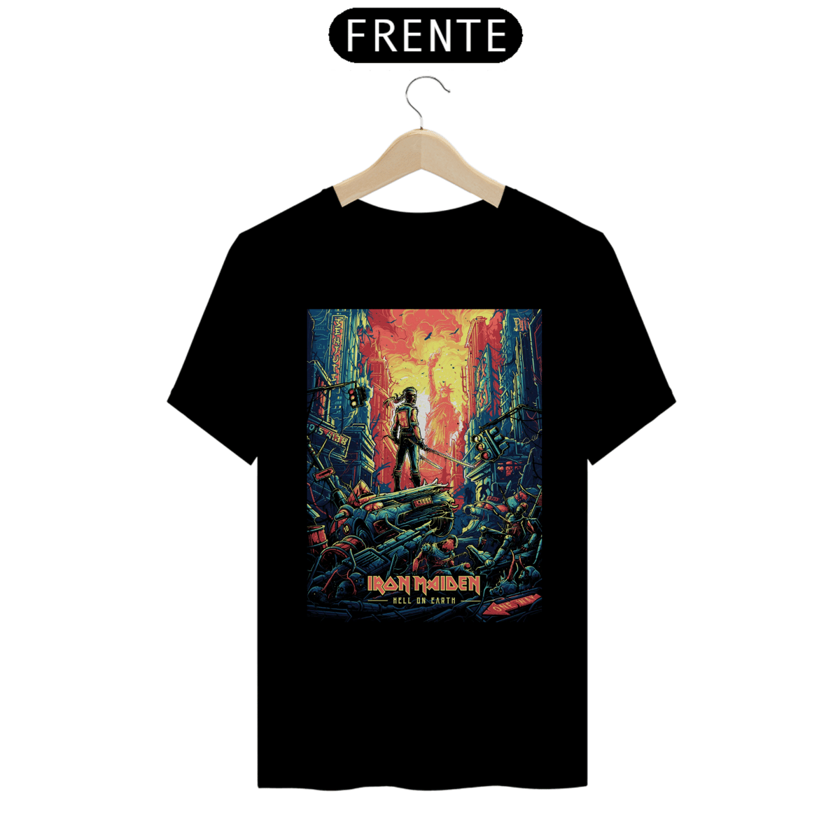 Nome do produto: Camiseta Iron Maiden Hell on Earth