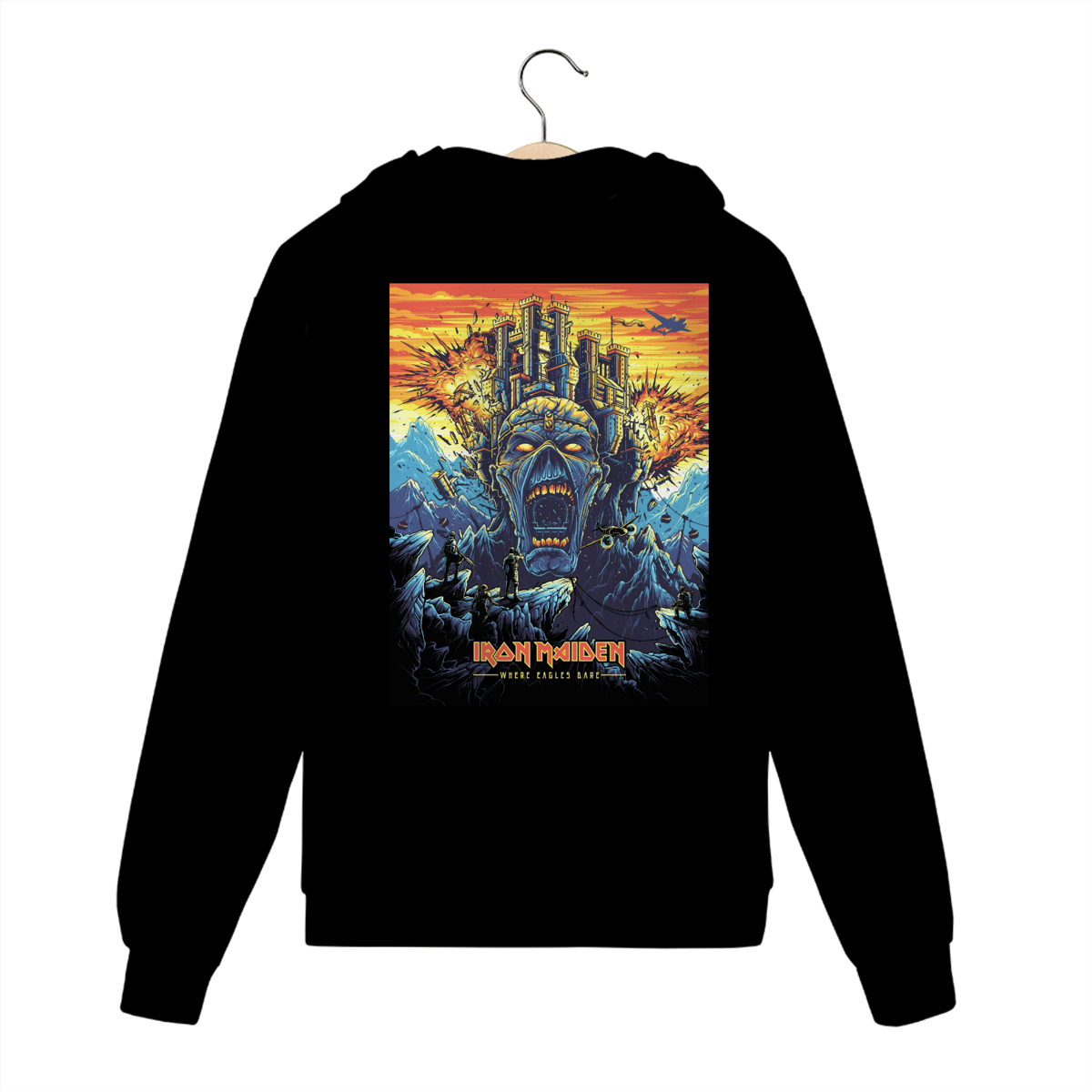 Nome do produto: Moleton Iron Maiden c/ capuz e zipper