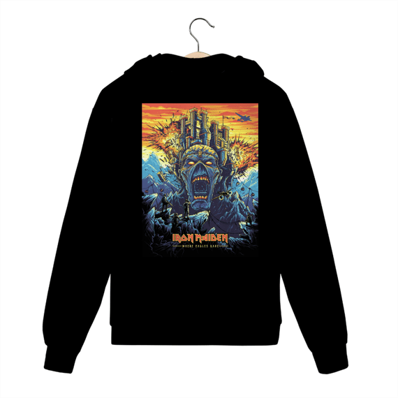 Moleton Iron Maiden c/ capuz e zipper