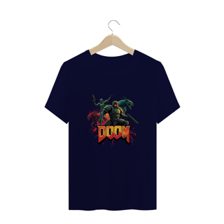 Nome do produto Camiseta Plus Size jogo Doom - enfrentando demônios
