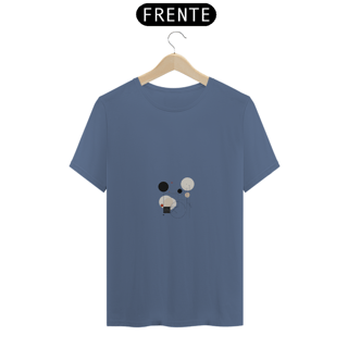 Nome do produto Camiseta com design gráfico de círculos e linhas
