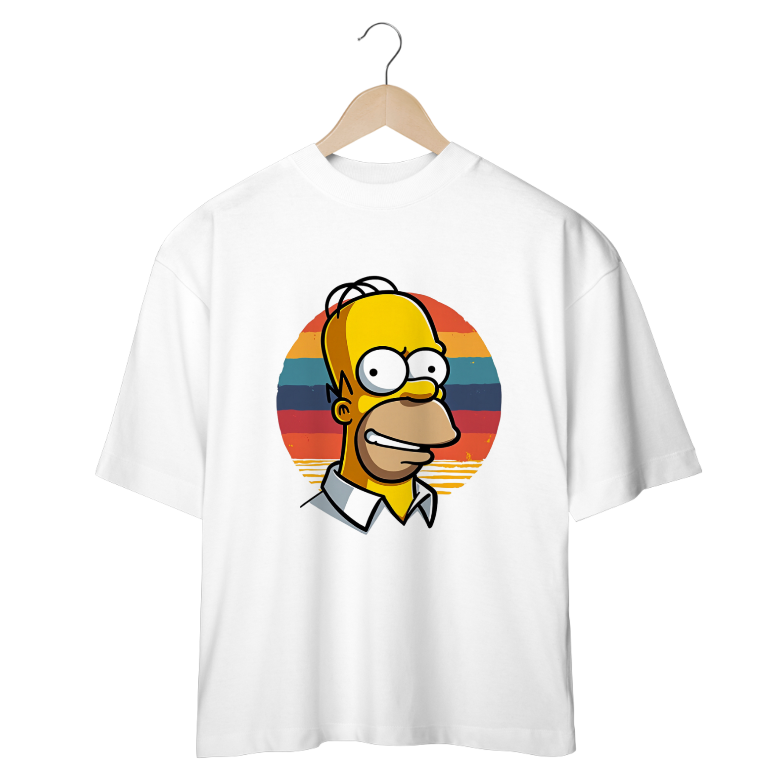 Camiseta retrô e vintage do Homer Simpson
