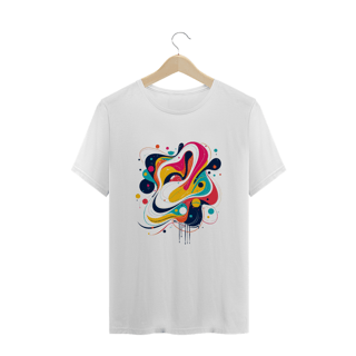 Camiseta Plus Size design gráfico figuras artísticas 