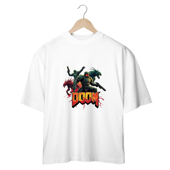 Camiseta jogo Doom - enfrentando demônios
