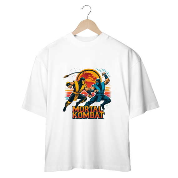 Camiseta jogo Mortal Kombat - combate Scorpion x Sub-Zero