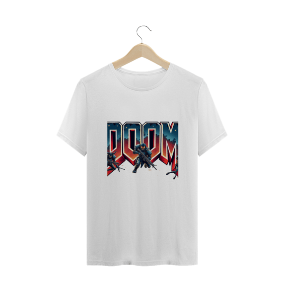 Camiseta Plus Size jogo Doom