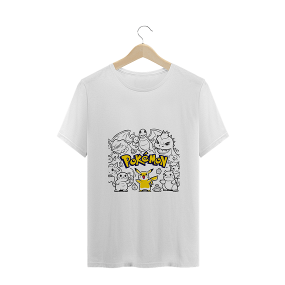 Camiseta Plus Size desenho Pokémon