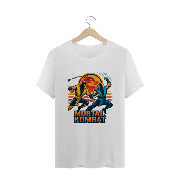 Camiseta jogo Mortal Kombat - combate Scorpions x Sub-Zero