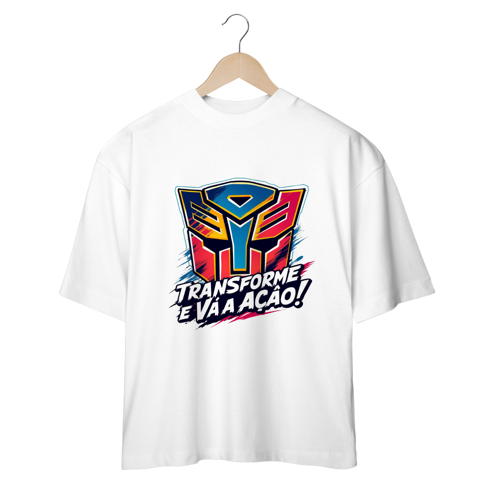 Camiseta Oversized desenho Transformers