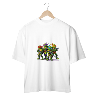 Camiseta Oversized desenho As Tartarugas Ninjas