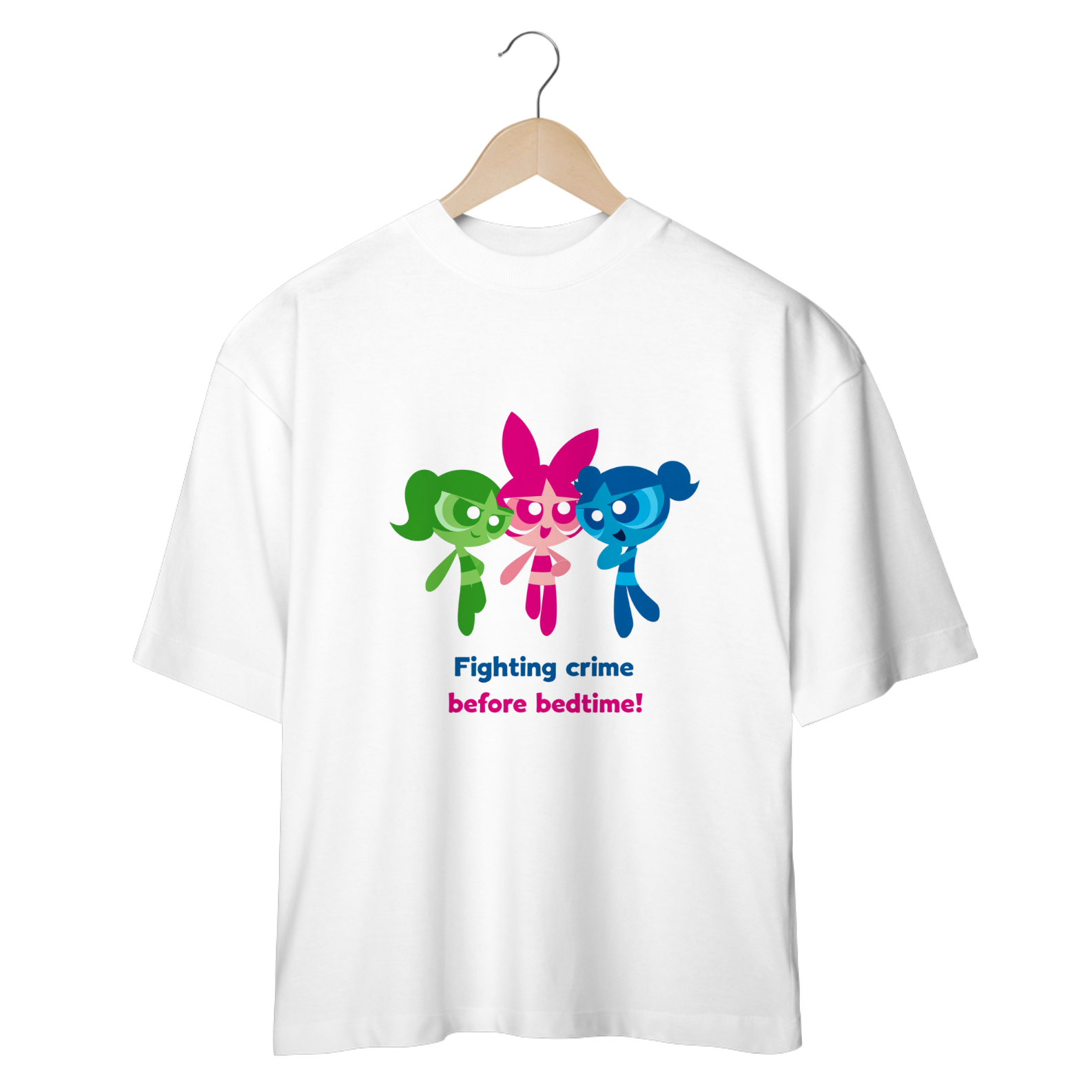 Camiseta Oversized desenho As Meninas Superpoderosas