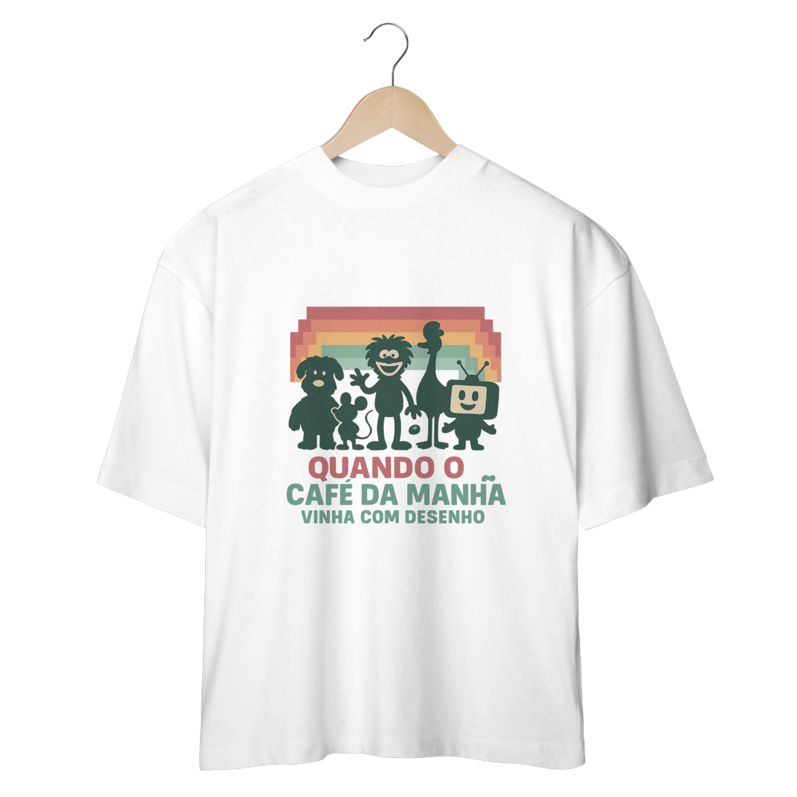 Camiseta Oversized  - Quando o café da manhã