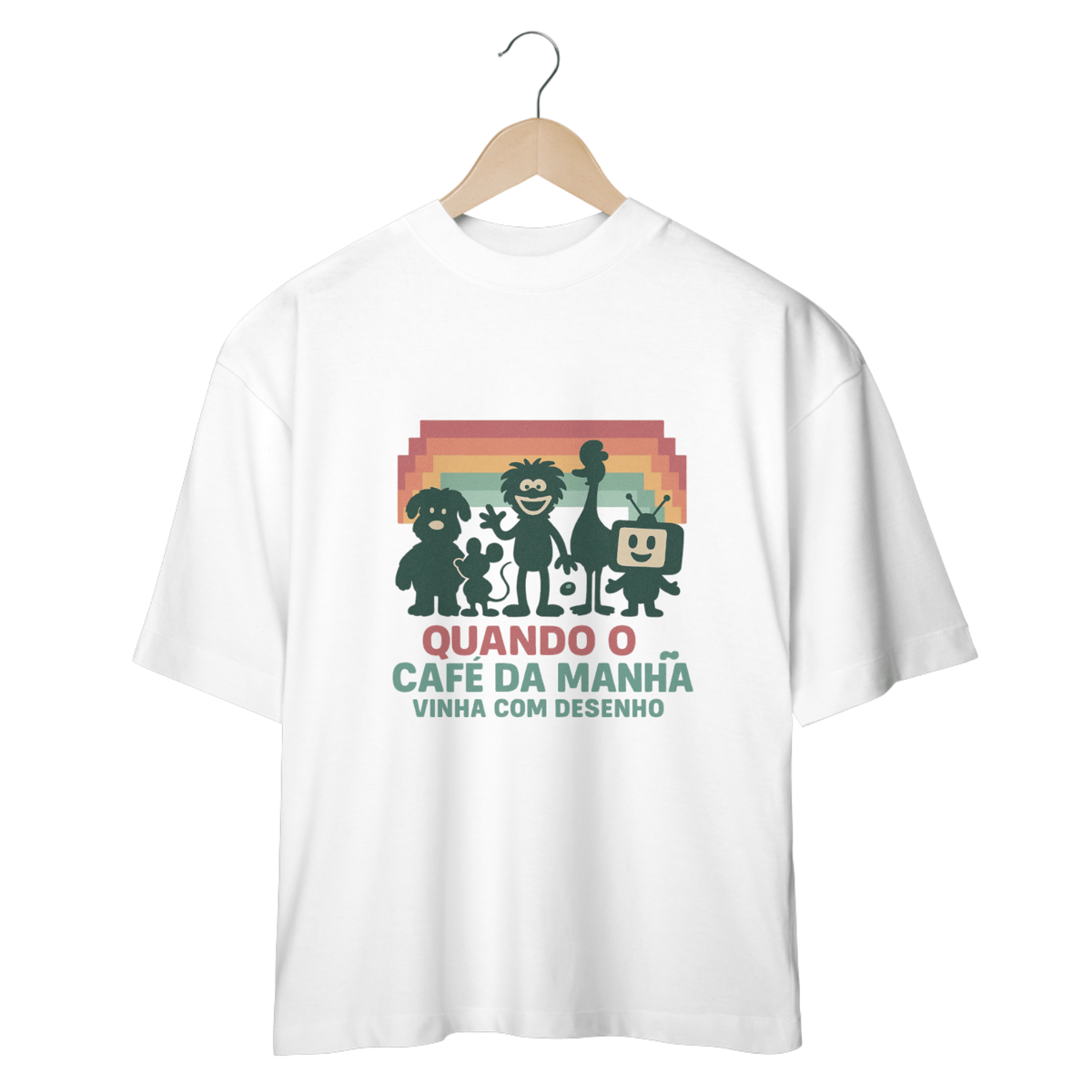 Nome do produto: Camiseta Oversized  - Quando o café da manhã